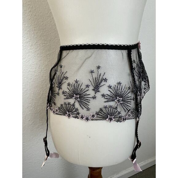Agent Provocateur Garter Belt Lingerie Kaylie Suspender Sheer Print - Picture 6 of 11